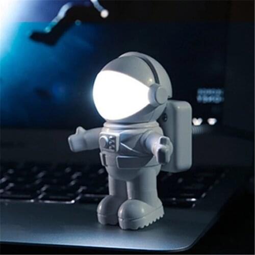 USB White Astronaut UFO Portable LED Night Light DC 5V Bulb for Computer Laptop PC Notebook Reading Keyboard Light