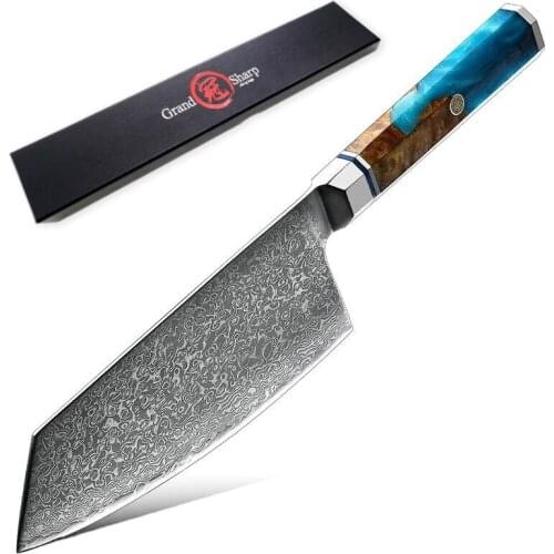 Japanese Damascus Knives Chef Kitchen Knife Cleaver Knife Vegetables Fish Meat Slicing Cooking Tool Butcher Professional Gadget