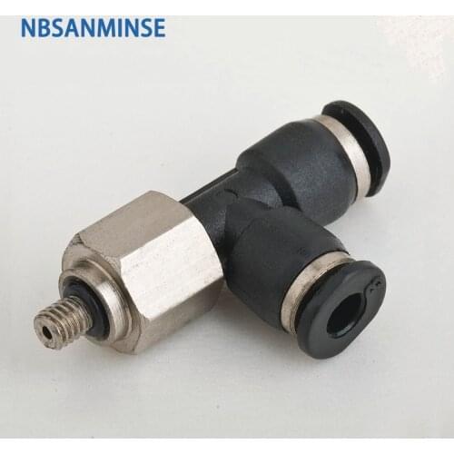 10Pcs/lot PD - C M3 M5 1/8 Compact One Touch Mini Fittings Pneumatic Parts Male Run Tee Fitting Air Compressor Parts NBSANMINSE