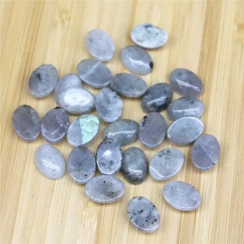 30pcs/Lot Mixed Natural Stone Oval CAB CABOCHON Agates Amethysts Rhodochrosite Malachite Beads for DIY Jewelry Making Findings