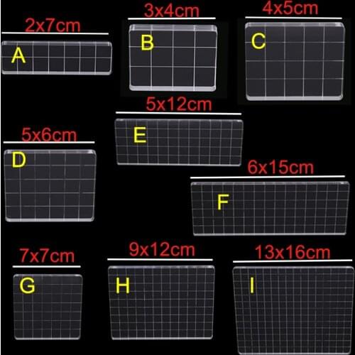 9 Size Acrylic Block For Transparent Seal Stamp Comfortable To Hold In Your Hands DIY Scrapbooking Craft Photo Album Decorative