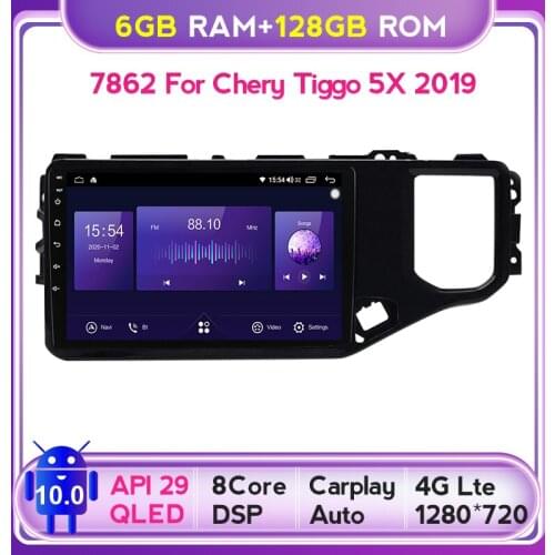 6G+128G QLED Android 10 Car multimedia player for Chery tiggo 5X 4X 2019 2020 Car autoradio car gps navigation radio stereo WIFI