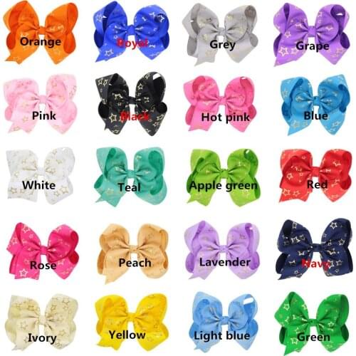 20pcs / lot ,8'' ribbon star bows with clips - 20colors U pick Adults Headwear Hair Accessories knotted Double Hair accessories