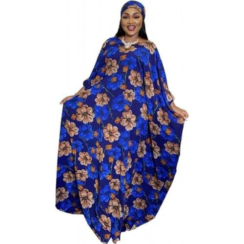 Dashiki Long Maxi Dress African Dresses For Women 2021 Summer Traditional Africa Clothing Fairy Dreess With Inner Kerchief