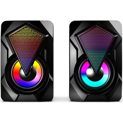 Speaker with Strong Bass for PC, Gaming, Tablets and Cellphone USB Connected Speaker Plug and Play Mini Sound Bar