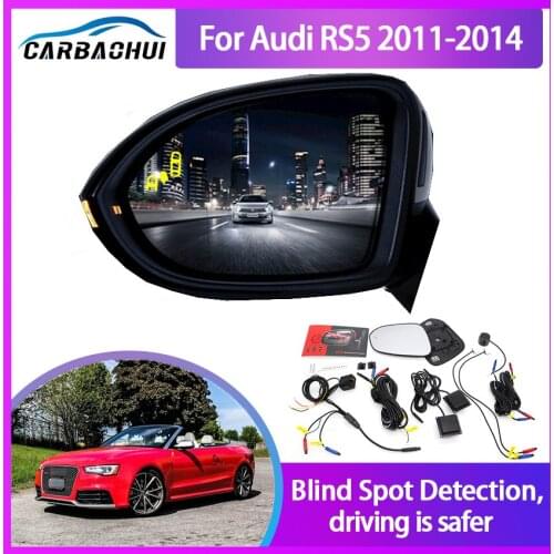 For Audi RS5 2011-2014 BSA BSM BSD Blind Spot Monitoring System 24GHZ Millimeter Waves Radar Sensor Mirror LED Light Warning