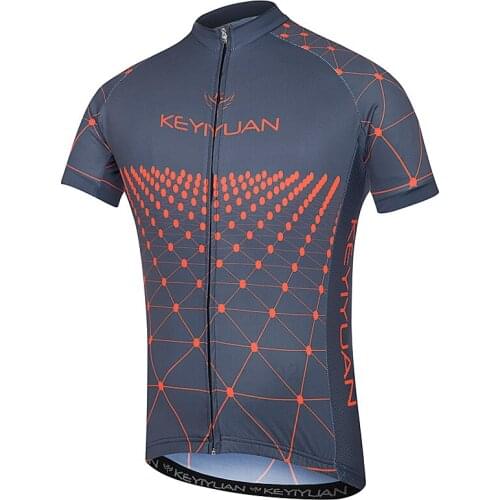 KEYIYUAN mountain bike riding jacket mens team jersey man breathable short-sleeved shirt team T clothes in summer