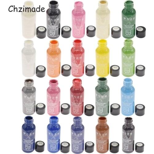Chzimade 30ML Leather Edge Paint Oil For Handbags Shoes Diy Oil Dye Highlights Paint Repair Elastic Edge Oil Accessries