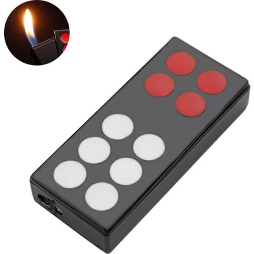 Mini Creative Lighter Refillable Butane Gas Mahjong Shaped Lighters Novelty Cigarette Lighter