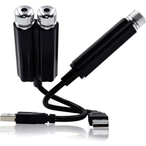 Mini LED Double Star Sky Car Interior Lamp Car Light Auto Interior USB Atmosphere Light Plug And Play Decor Lamp Car Supplies