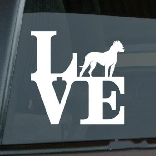 Love Dogo Argentino Sticker Die Cut Vinyl - park v2 window decal Size(inch): 5.50 x 5.50
