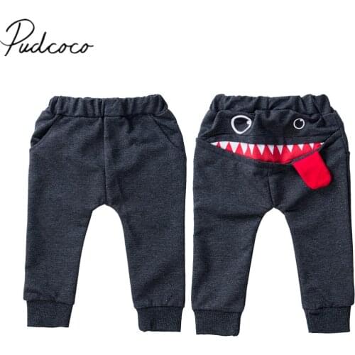 2020 Brand New Newborn Toddler Kid Baby Boy Big Mouth Monster Print Harem Long Pants Bottom 3D Tongue Trousers Outfits