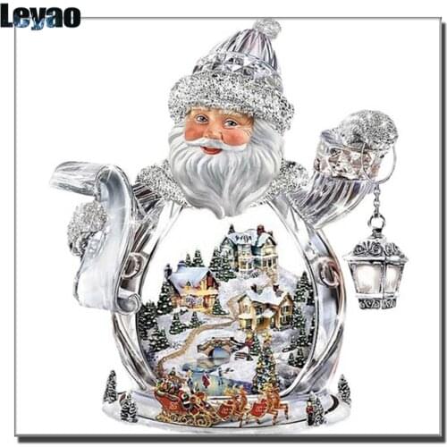 New Arrival Diamond Painting Full Square 5D Diamond Embroidery Mosaic Christmas Santa Claus Crystal Ball Decor Gift for Kids