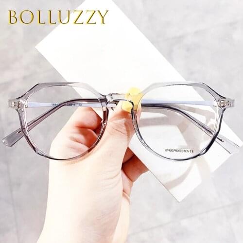 Fashion Bue Light Blocking Glasses Irregular Men Women Anti Blue Light Glasses Computer Glasses Clear Polygonal Non Prescription