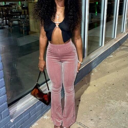 Женские бархатные брюки OMSJ China At AliExpress