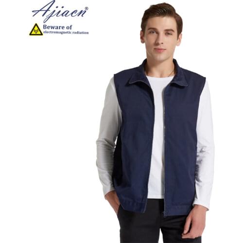 Genuine anti-electromagnetic radiation zipper high-necked vest EMC laboratory Intelligent monitoring room EMF shielding vest