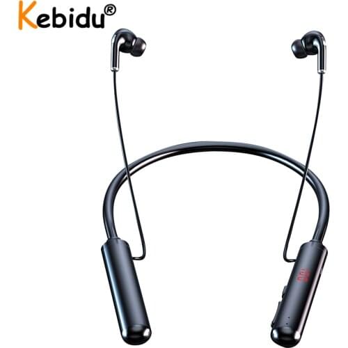 Hanging Neck Bluetooth Headphones 5.0 Sports Earbuds IPX5 Waterproof Sports Headset For Iphone 11 Xiaomi Redmi 10 Samsung S9