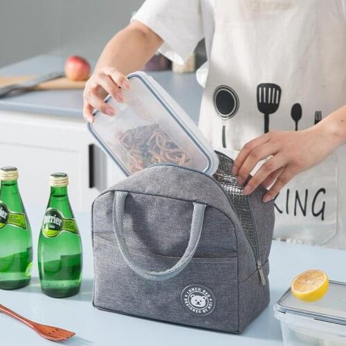 Portable Lunch Bag New Insulated Lunch Box Tote Bag Refrigerated Box for Picnic Dinner Food Container School Food Storage Bag