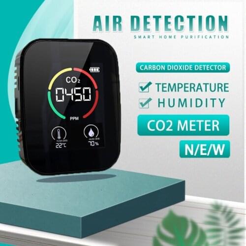 Q81C 5 in1/3 in1 Carbon Dioxide Meter Multifunctional TVOC HCHO Detector Air Tester Large Display High Accuracy Air Analyzer