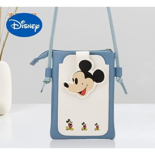 Disney Girls One Shoulder Diagonal Mobile Phone Bag Korean Cute Cartoon Mickey Mouse Mobile Phone Bag Coin Purse Card Case