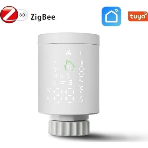 Tuya ZigBee Thermostat Radiator Valve for Radiator Actuator Heating Smart Home Automation Work With Zigbee Hub Support Alexa