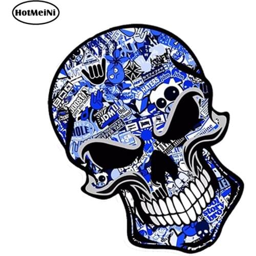 HotMeiNi13x9.5cm Car Styling VINYL CAR STICKERS Personalized Skull AUTO MOTO BIKE VAN TRUCK RACING TUNING Waterproof Accessories