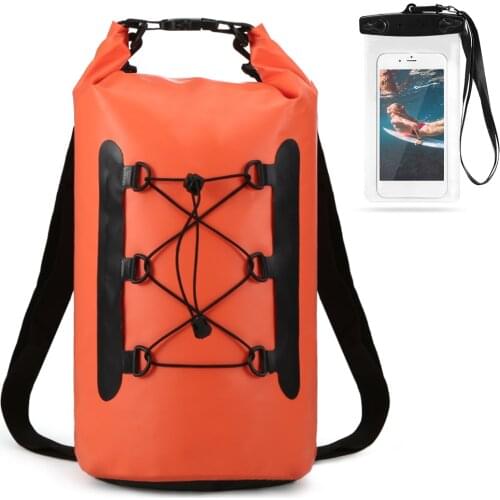 Waterproof Outdoor Backpack Dry Bag Swimming Bag Roll Top Dry Sack Dry Backpack Water Floating Bag For Boating Fishing Surfing