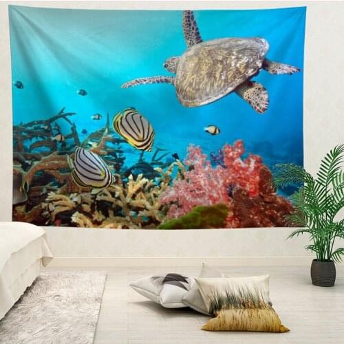 Custom High Quality Underwather Hanging Tapestry Home Party Decoration Tapestries Photo Background Cloth Table Cloth Wall Tapes