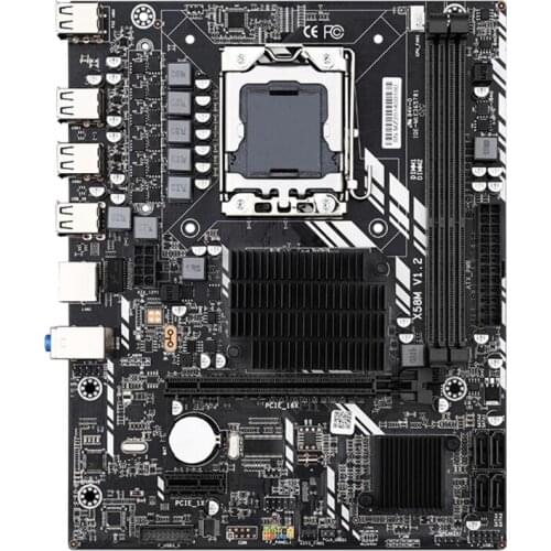 X58M 2.0 Dual Channel Motherboard LGA 1366 USB2.0 PCI-E NVME M.2 DDR3x2 Slots Support REG ECC 1066/1333/1600/1866 32GB