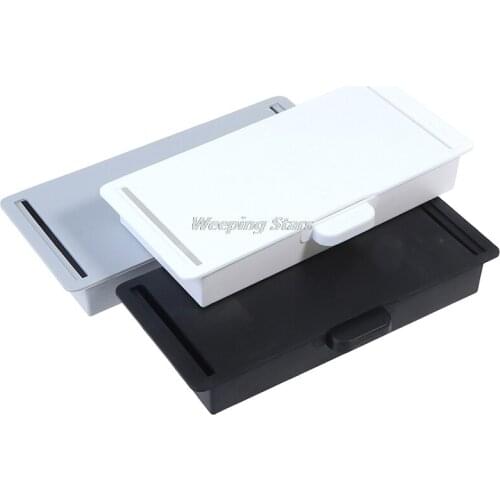 Under Desk Storage Box Invisible Drawer Desk Bottom Paste Type Finishing Box