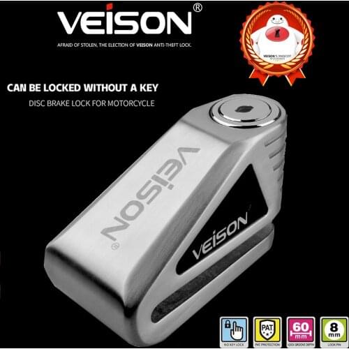 VEISON Cruise Touring Motorcycle Disc Brake Lock for Harley Indian Victory Triumph Yamaha Honda Suzuki Kawasaki BMW KTM Scooter