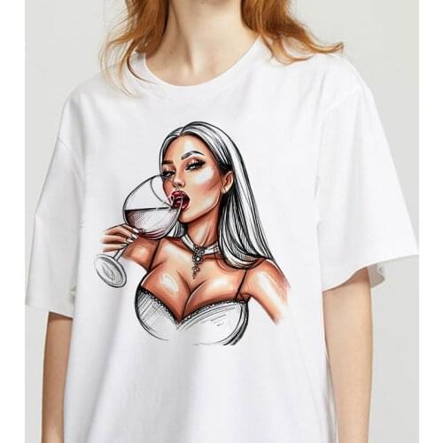 90s Graphic Rock Top Tees Female Glamour fashion women T Shirt Women Harajuku Vintage T-shirt Fashion Queen Tshirt