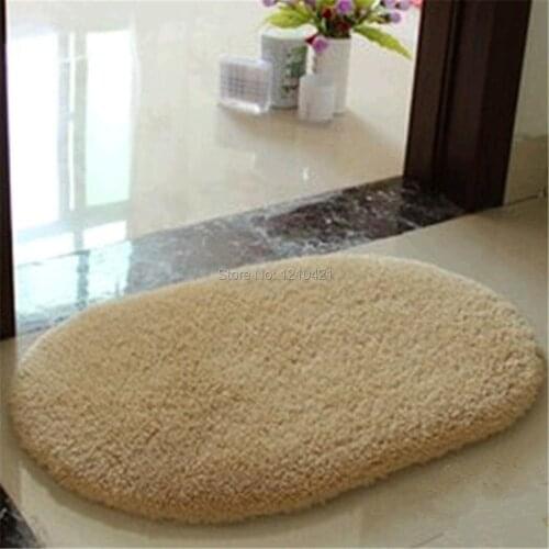 1pcs Free shipping Super Soft Nonslip Microfiber Beijirong Ellipse Door mat Floor Mat Bedroom Area Rug Carpet 40cm*60cm