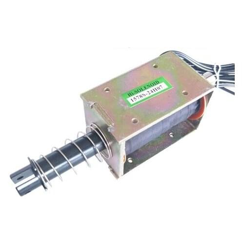 1pc solenoid HIO-1578S-24H07 through the electric control lock electric control cabinet opening solenoid large stroke