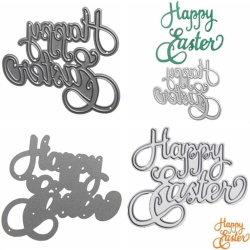 1Pc Happy Easter Family Metal Cutting Dies Stencils For DIY Scrapbooking Album Decorative Embossing Card Crafts Template New