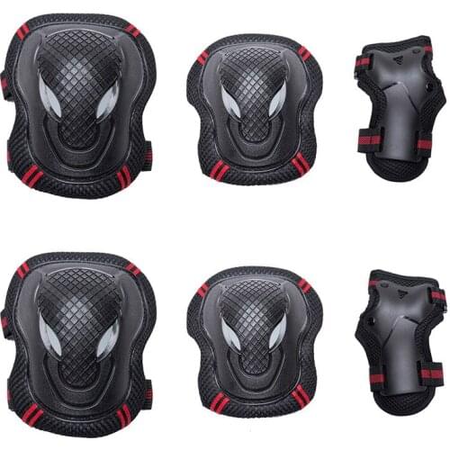6Pcs/Set New Teens Adult Knee Pads Elbow Pads Wrist Guards Protective Gear Set for Roller Skating, Skateboarding Cycling Sports