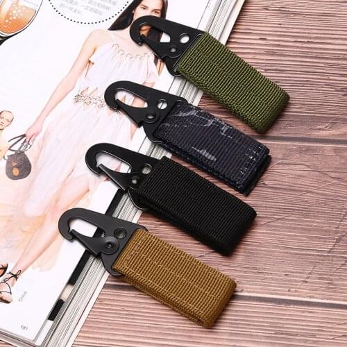 Climbing Accessory Outdoor Carabiner Strength Nylon Tactical Backpack Key Hook Webbing Hanging Belt Buckle Hanging