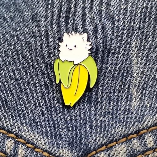 Cute Banana Animal Brooch Clothes Metal Badge Enamel Pin Backpack Jacket Hat Lapel Pin Gift For Kids/Friends