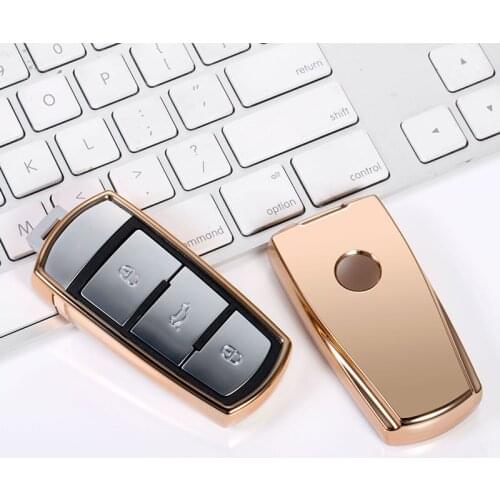 TPU Car Key Cover Case For Volkswagen VW CC Passat B6 B7 Passat 3C CC Maogotan R36B5B7L Auto Key Cover Car Styling Accessories