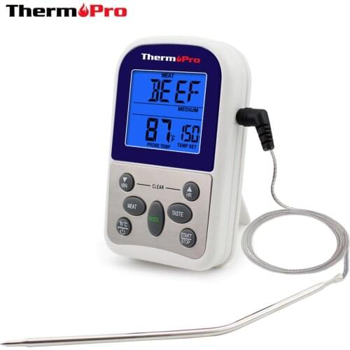 Thermopro TP10S Digital Food Probe Oven Thermometer Timer Temperature Sensor LCD Meat BBQ Temperature Gauge Kitchen Cooking Tool