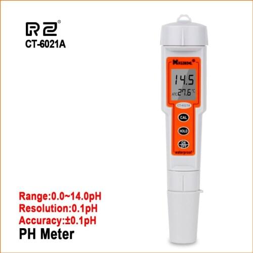 RZ Digital Pen Type PH Meter Digital Portable Tester Filter Water Tool Measurement Range 0~14 PH CT-6021A Water Quality Tester