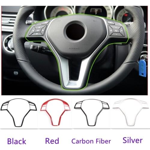 For Mercedes Benz A B C E Cla Cls Gla Glk Class W176 W246 W204 W207 W218 W212 Car Steering Wheel Frame Trim Cover Accessories