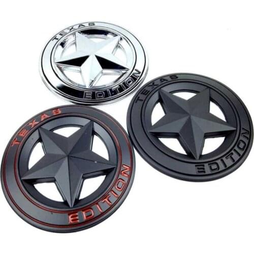 TEXAS EDITION Trunk CHROME Car Tail Emblem Side Wing Badge Car Fender Sticker for JEEP Renegade Wrangler Patriot Cherokee
