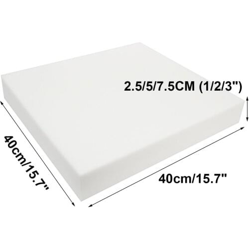 Custom High Density Seat Cushion Foam Polyurethane Upholstery Cushion Pad White Firm Foam Sheet Cushion Pads Sofa Replacement