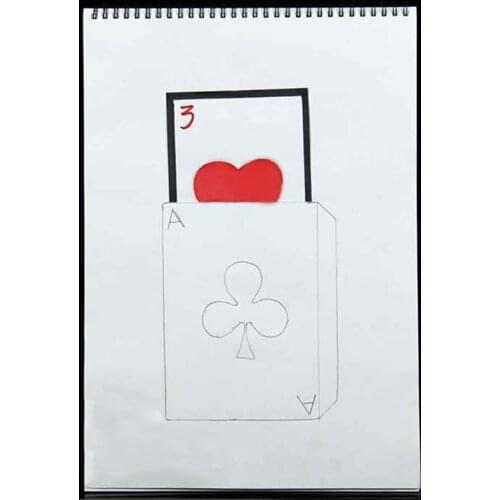 Cardiographic Exclusive Rise Card Prediction( 390*260MM ) Magic Tricks Stage Gimmick Props Magie Comedy Mentalism