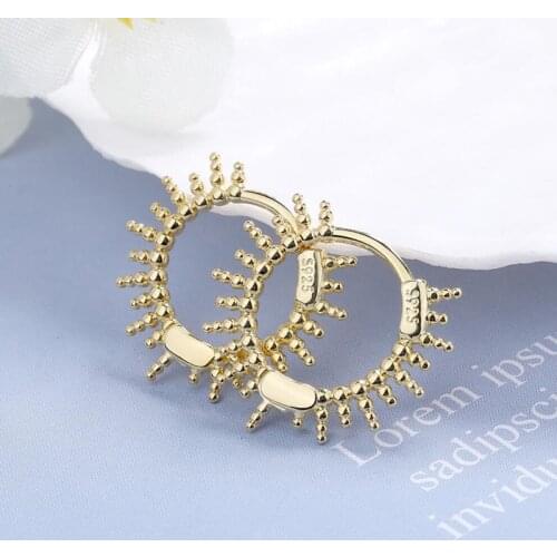 KOFSAC Creative 925 Sterling Silver Earrings For Women Jewelry Chic Geometric Bead Earring Girl Party Accessories Fashion Gifts