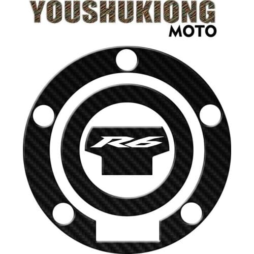 For YZF- R6 Tank Pad Tankpad Gas Cap Pad 3D Resin High Quality Sticker Black Carbon Brazing Decorative Protector