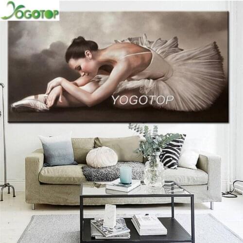 Round diamond embroidery Ballerina girl pattern diamond painting 5D square by hand gift picture rhinestones large decor YY3006