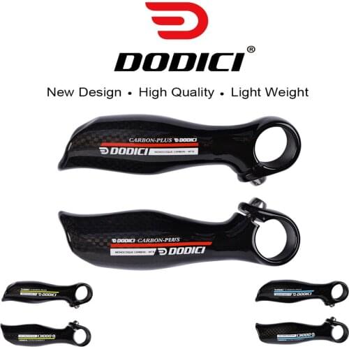 DODICI 22.2 Small Auxiliary Handlebar Mountain Bike Carbon Fiber 3K Gloss Ultralight Bar Ends Cattle Horn Armrest Rest Handlebar