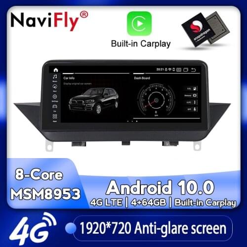 NaviFly Android 10.0 Car multimedia Player for BMW X1 E84 2009-2015 GPS Navigation Support CIC iDrive ID7 ID6 ID5 UI 1920*720 4G
